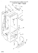REFRIGERATOR LINER Diagram and Parts List for 8ED22PQXFN00  Whirlpool Refrigerator