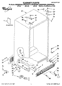 CABINET PARTS Diagram and Parts List for ED2FHEXSB03  Whirlpool Refrigerator