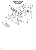 CABINET PARTS Diagram and Parts List for YGH7155XHS1  Whirlpool Microwave