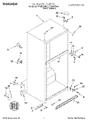 CABINET Diagram and Parts List for TT18DKXFW01  Estate Refrigerator