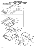SHELF PARTS, OPTIONAL PARTS Diagram and Parts List for ER8AHKXRL00  Whirlpool Refrigerator