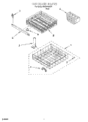 DISHRACK Diagram and Parts List for RUD1000HB1  Roper Dishwasher