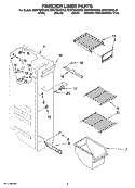 FREEZER LINER PARTS Diagram and Parts List for ED5FHEXSB03  Whirlpool Refrigerator