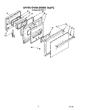 UPPER OVEN DOOR Diagram and Parts List for RB770PXT1  Whirlpool Range