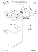 TOP AND CABINET, LITERATURE Diagram and Parts List for LSR6334LQ0  Whirlpool Washer