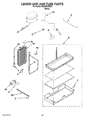LOWER UNIT AND TUBE PARTS Diagram and Parts List for KSSO36QMB03  KitchenAid Refrigerator