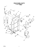 REAR PANEL Diagram and Parts List for KAWS855JE3  KitchenAid Washer
