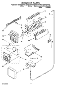 ICEMAKER PARTS Diagram and Parts List for GS5DHAXVA00  Whirlpool Refrigerator