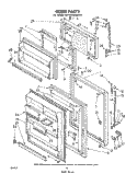 DOOR Diagram and Parts List for EHT201ZKWR4  Whirlpool Refrigerator