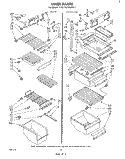 LINER Diagram and Parts List for EHD192VKWR1  Whirlpool Refrigerator
