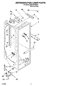 REFRIGERATOR LINER PARTS Diagram and Parts List for KSRA22KNSS00  KitchenAid Refrigerator