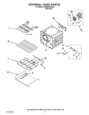 INTERNAL OVEN PARTS Diagram and Parts List for KERS807SSS05  KitchenAid Range
