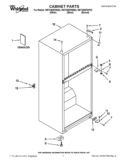 CABINET PARTS Diagram and Parts List for W8TXNWFWT02  Whirlpool Refrigerator