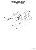 CONTROL PANEL PARTS Diagram and Parts List for KUDB03CTBL1  KitchenAid Dishwasher
