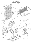 UNIT Diagram and Parts List for RT14BKXGW01  Roper Refrigerator