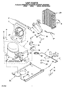 UNIT PARTS, OPTIONAL PARTS Diagram and Parts List for GI1500XHB9  Whirlpool Ice Maker