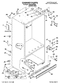 CABINET PARTS Diagram and Parts List for KBRC36FMS01  KitchenAid Refrigerator