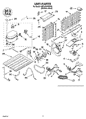 UNIT PARTS Diagram and Parts List for KRCA06XPSS00  KitchenAid Refrigerator