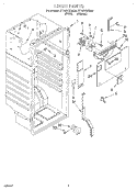 LINER Diagram and Parts List for RT14ZKXEW00  Roper Refrigerator