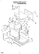 LOWER OVEN Diagram and Parts List for RB170PXBB1  Whirlpool Wall Oven