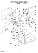 DISPENSER FRONT Diagram and Parts List for 4ED25DQXAW00  Whirlpool Refrigerator