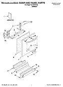 DOOR AND PANEL PARTS Diagram and Parts List for KUDX03FTSS3  KitchenAid Dishwasher