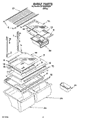 SHELF PARTS, OPTIONAL PARTS Diagram and Parts List for ET1MTEXMQ04  Whirlpool Refrigerator
