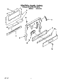 CONTROL PANEL Diagram and Parts List for SF317PEYW0  Whirlpool Range