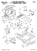 TOP AND LID PARTS Diagram and Parts List for GVW9959KL3  Whirlpool Washer