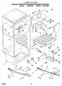 LINER, LIT/OPTIONAL Diagram and Parts List for ET14HJYBW00  Whirlpool Refrigerator