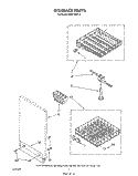 DISH RACK Diagram and Parts List for DU8116XT3  Whirlpool Dishwasher
