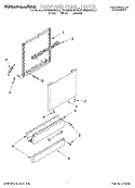 DOOR AND PANEL Diagram and Parts List for KUDM24SEBL0  KitchenAid Dishwasher