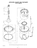 AGITATOR, BASKET AND TUB Diagram and Parts List for LA6680XSW0  Whirlpool Washer
