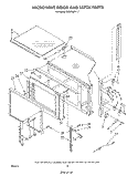 MICROWAVE DOOR AND LATCH Diagram and Parts List for RM278BXV2  Whirlpool Microwave Oven Combo