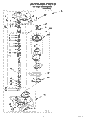 GEARCASE PARTS Diagram and Parts List for 3RLSQ8033RW0  Whirlpool Washer