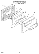 OVEN DOOR Diagram and Parts List for RS6305XYW5  Whirlpool Range
