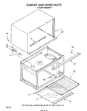 CABINET AND HINGE Diagram and Parts List for MW8650XS1  Whirlpool Microwave