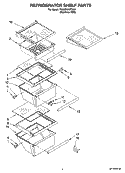 REFRIGERATOR SHELF PARTS Diagram and Parts List for 7GS5FHAXTA02  Whirlpool Refrigerator