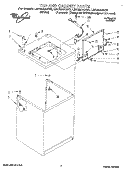 TOP AND CABINET, LIT/OPTIONAL Diagram and Parts List for LSC6244BQ0  Whirlpool Washer