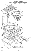 SHELF PARTS, OPTIONAL PARTS Diagram and Parts List for ET8MHKXMB01  Whirlpool Refrigerator