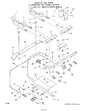 BURNER Diagram and Parts List for 1423^2A  Whirlpool Range