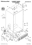 CABINET PARTS Diagram and Parts List for KSRJ22IMST00  KitchenAid Refrigerator