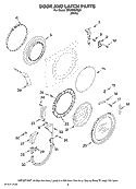 DOOR AND LATCH PARTS Diagram and Parts List for MFW9600SQ0  Whirlpool Washer