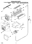 ICEMAKER PARTS Diagram and Parts List for GD5SHAXNS00  Whirlpool Refrigerator