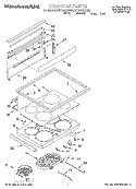COOKTOP Diagram and Parts List for KERC607EWH2  KitchenAid Range
