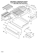 DRAWER AND BROILER, OPTIONAL Diagram and Parts List for GR470LXKT0  Whirlpool Range