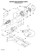 MOTOR AND CONTROL PARTS Diagram and Parts List for KSM160PSMC0  KitchenAid Mixer