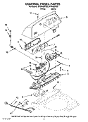 CONTROL PANEL PARTS Diagram and Parts List for MTW6600TB0  Whirlpool Washer