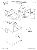 TOP AND CABINET PARTS Diagram and Parts List for 6ALSQ8000JQ1  Whirlpool Washer