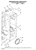 REFRIGERATOR LINER PARTS Diagram and Parts List for MSD2258KGW00  Whirlpool Refrigerator